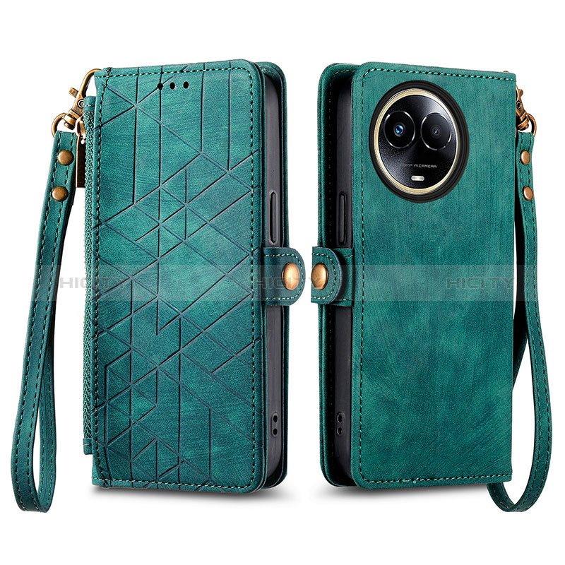 Funda de Cuero Cartera con Soporte Carcasa S17D para Realme V50s 5G