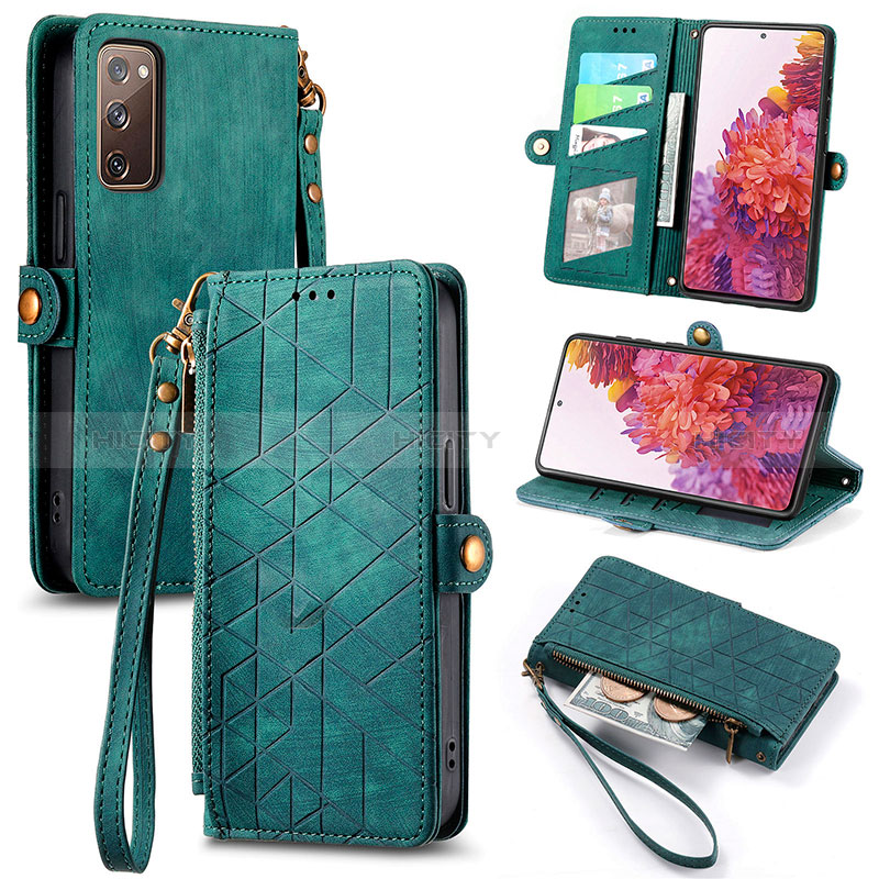 Funda de Cuero Cartera con Soporte Carcasa S17D para Samsung Galaxy S20 FE 4G