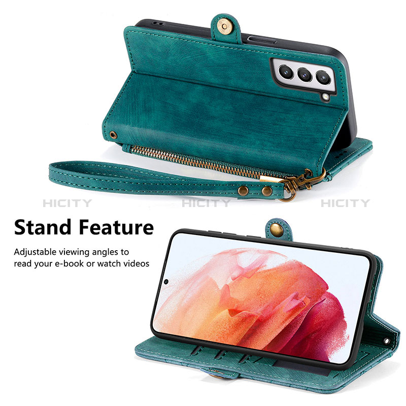 Funda de Cuero Cartera con Soporte Carcasa S17D para Samsung Galaxy S21 FE 5G