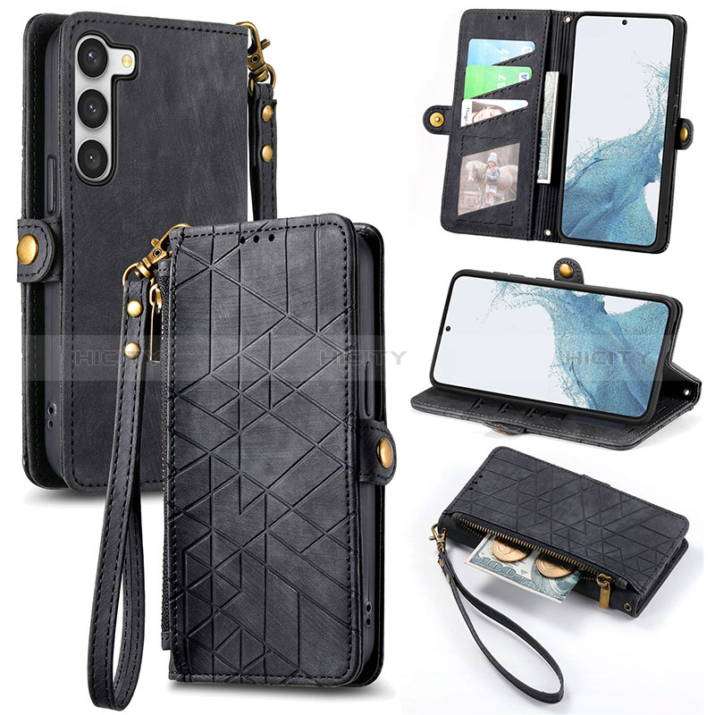 Funda de Cuero Cartera con Soporte Carcasa S17D para Samsung Galaxy S22 5G