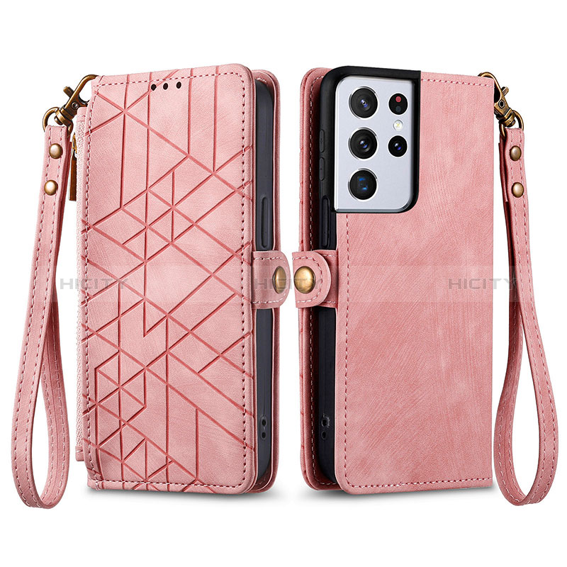 Funda de Cuero Cartera con Soporte Carcasa S17D para Samsung Galaxy S24 Ultra 5G