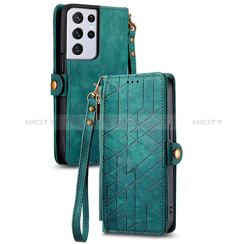 Funda de Cuero Cartera con Soporte Carcasa S17D para Samsung Galaxy S24 Ultra 5G