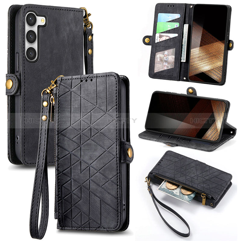 Funda de Cuero Cartera con Soporte Carcasa S17D para Samsung Galaxy S25 Plus 5G