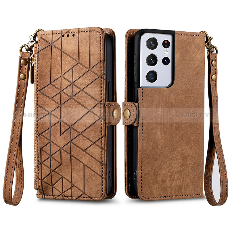 Funda de Cuero Cartera con Soporte Carcasa S17D para Samsung Galaxy S25 Ultra 5G