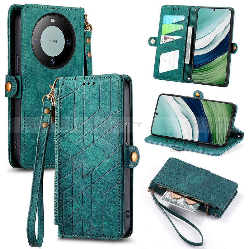 Funda de Cuero Cartera con Soporte Carcasa S18D para Huawei Mate 60