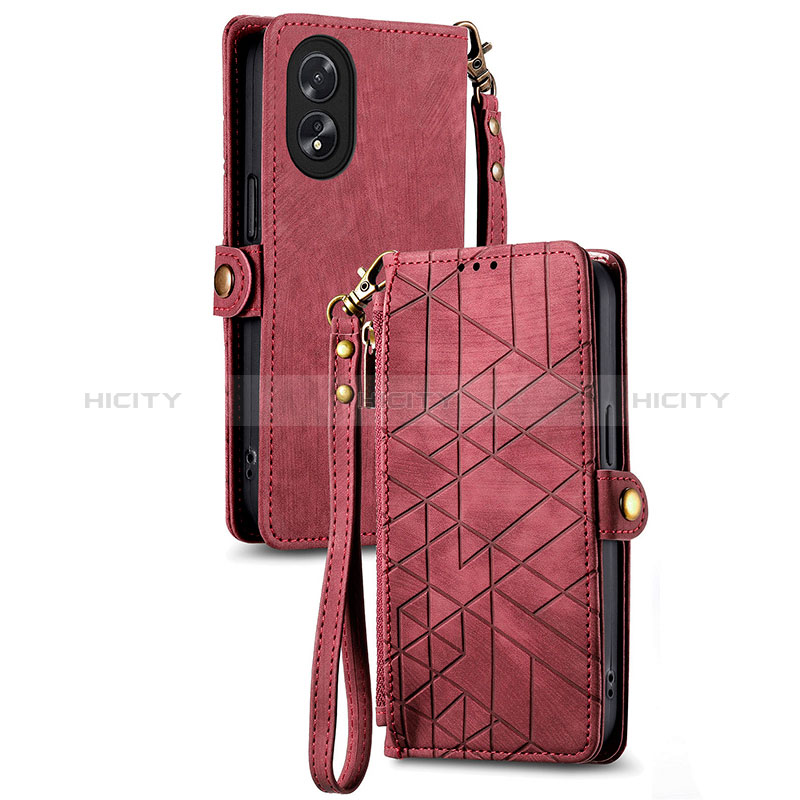 Funda de Cuero Cartera con Soporte Carcasa S18D para Oppo A38