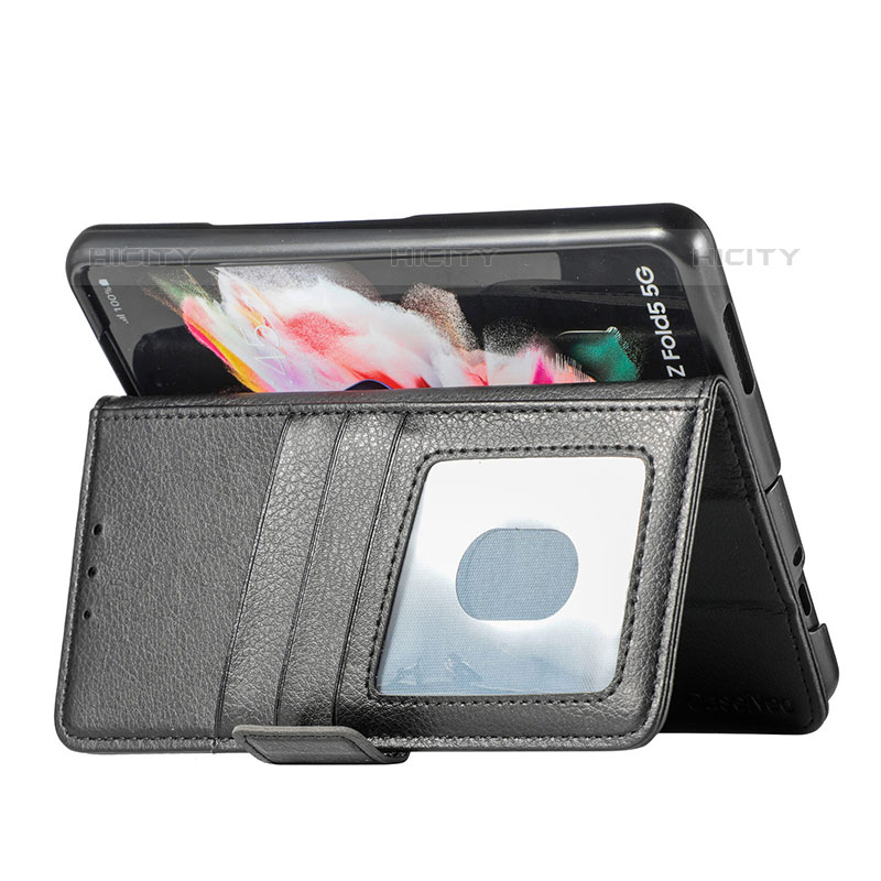 Funda de Cuero Cartera con Soporte Carcasa SD1 para Samsung Galaxy Z Fold5 5G