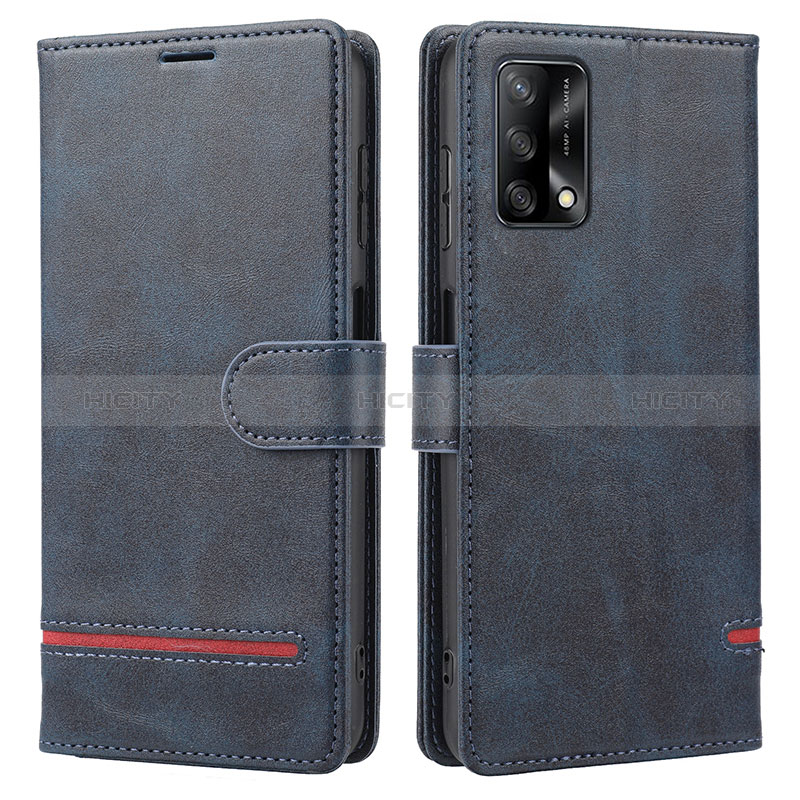 Funda de Cuero Cartera con Soporte Carcasa SY1 para Oppo F19s Azul