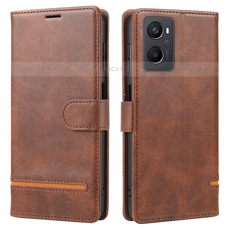 Funda de Cuero Cartera con Soporte Carcasa SY1 para Oppo F21s Pro 5G Marron