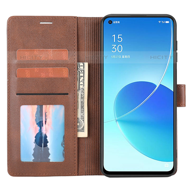 Funda de Cuero Cartera con Soporte Carcasa SY1 para Oppo Reno6 5G