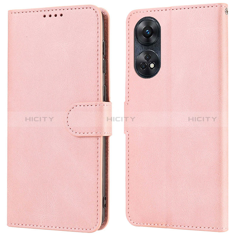 Funda de Cuero Cartera con Soporte Carcasa SY1 para Oppo Reno8 T 4G Rosa