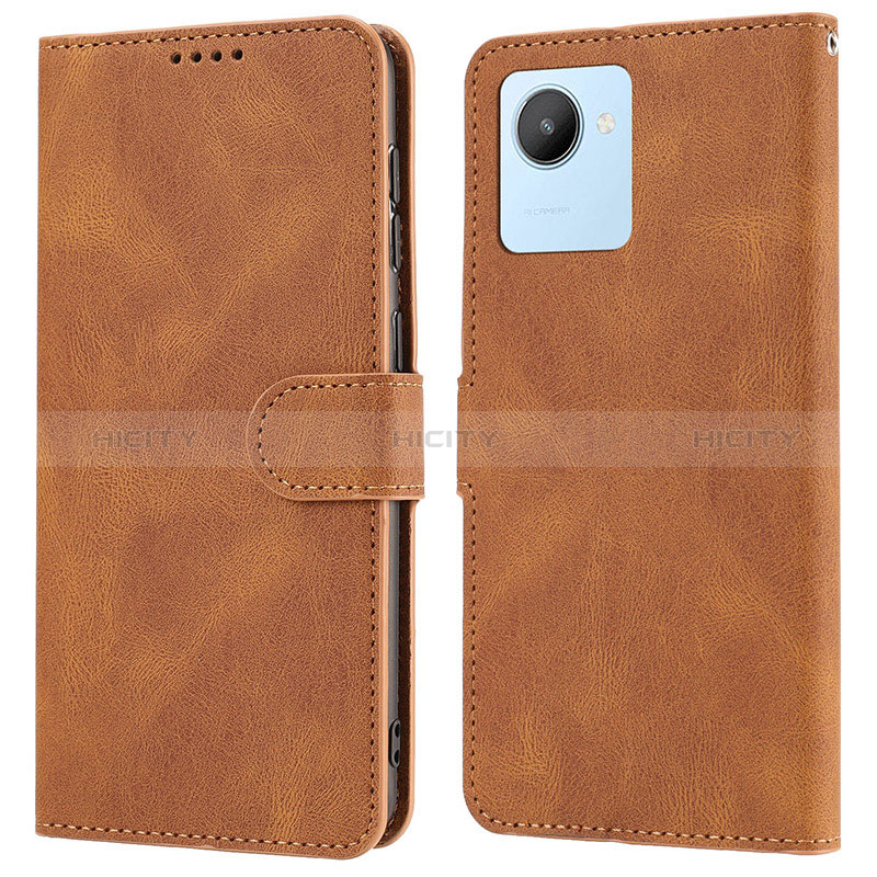 Funda de Cuero Cartera con Soporte Carcasa SY1 para Realme C30s Marron