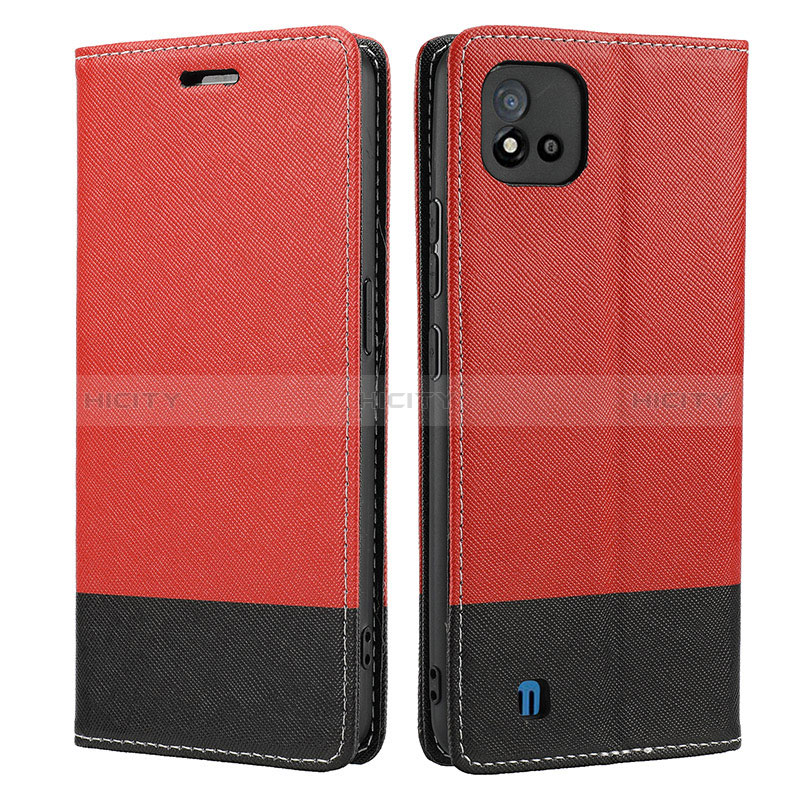 Funda de Cuero Cartera con Soporte Carcasa SY2 para Realme C11 (2021) Rojo