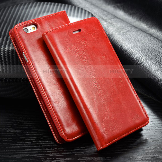 Funda de Cuero Cartera con Soporte Carcasa T01 para Apple iPhone 6