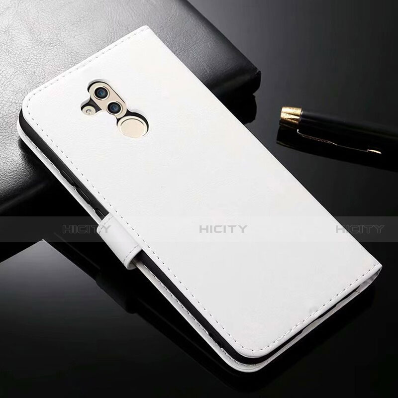 Funda de Cuero Cartera con Soporte Carcasa T01 para Huawei Mate 20 Lite Blanco