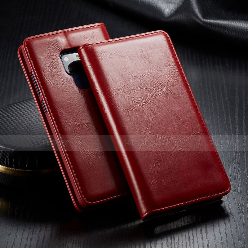 Funda de Cuero Cartera con Soporte Carcasa T01 para Huawei Mate 20 Rojo