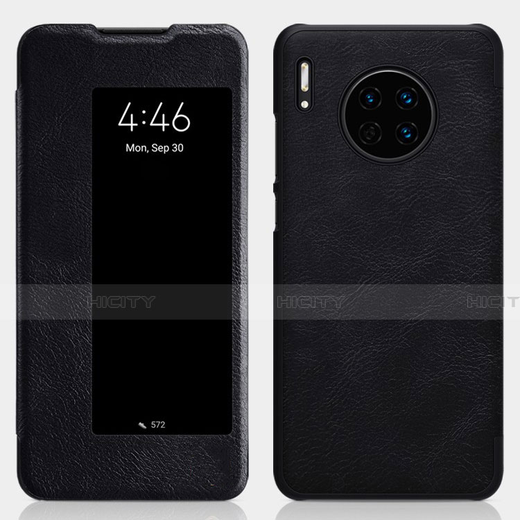 Funda de Cuero Cartera con Soporte Carcasa T01 para Huawei Mate 30 5G Negro