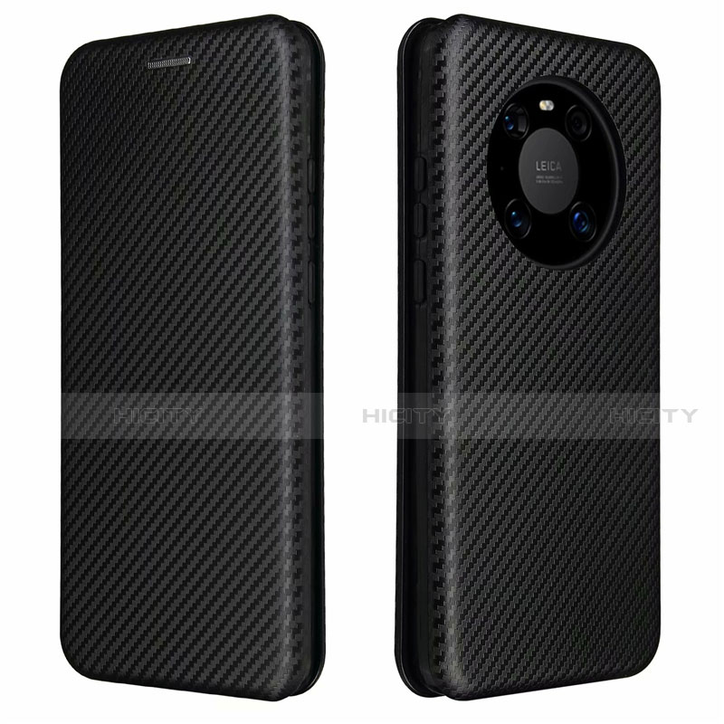 Funda de Cuero Cartera con Soporte Carcasa T01 para Huawei Mate 40 Negro