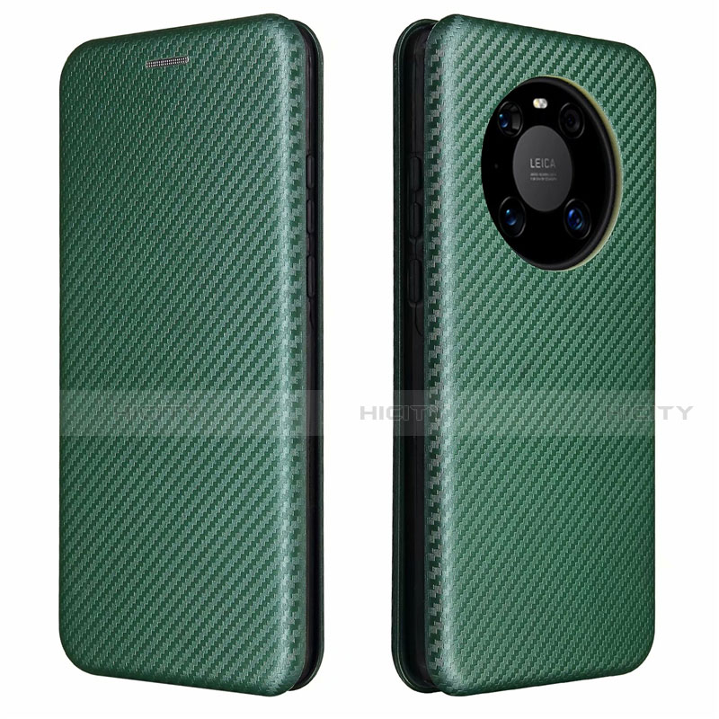 Funda de Cuero Cartera con Soporte Carcasa T01 para Huawei Mate 40 Pro Verde