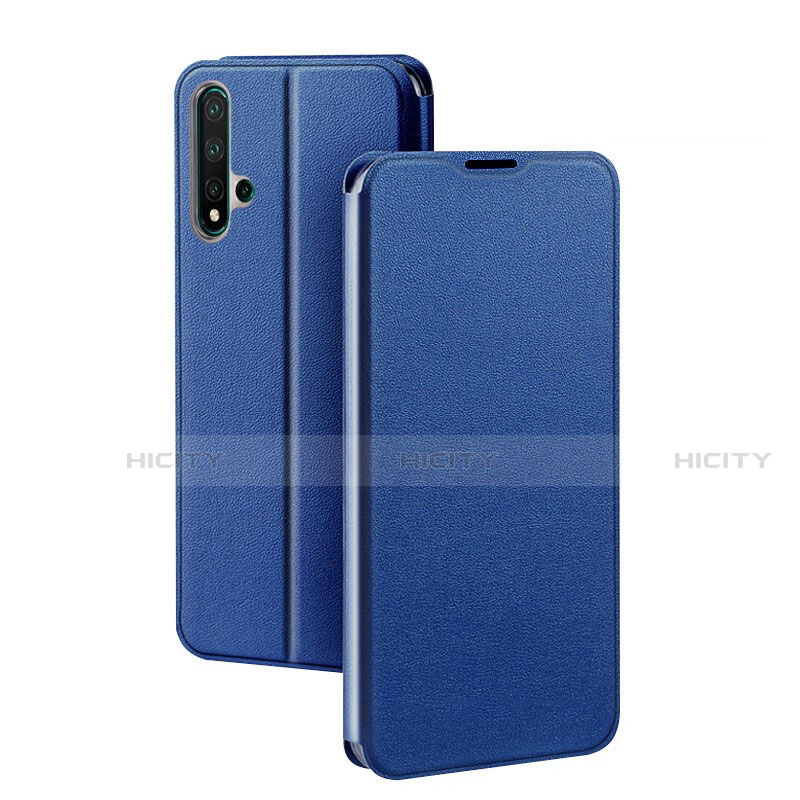 Funda de Cuero Cartera con Soporte Carcasa T01 para Huawei Nova 5 Azul