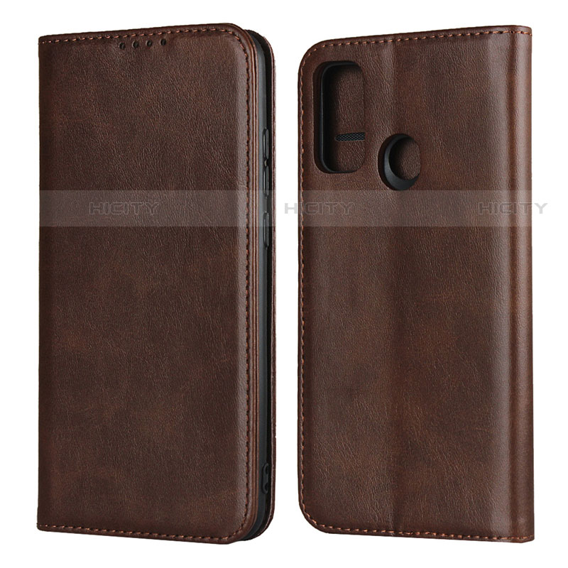 Funda de Cuero Cartera con Soporte Carcasa T01 para Huawei Nova Lite 3 Plus Marron