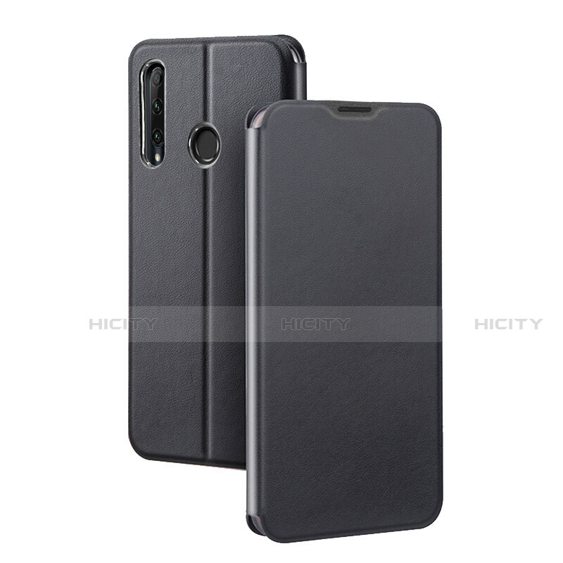 Funda de Cuero Cartera con Soporte Carcasa T01 para Huawei P Smart+ Plus (2019) Negro