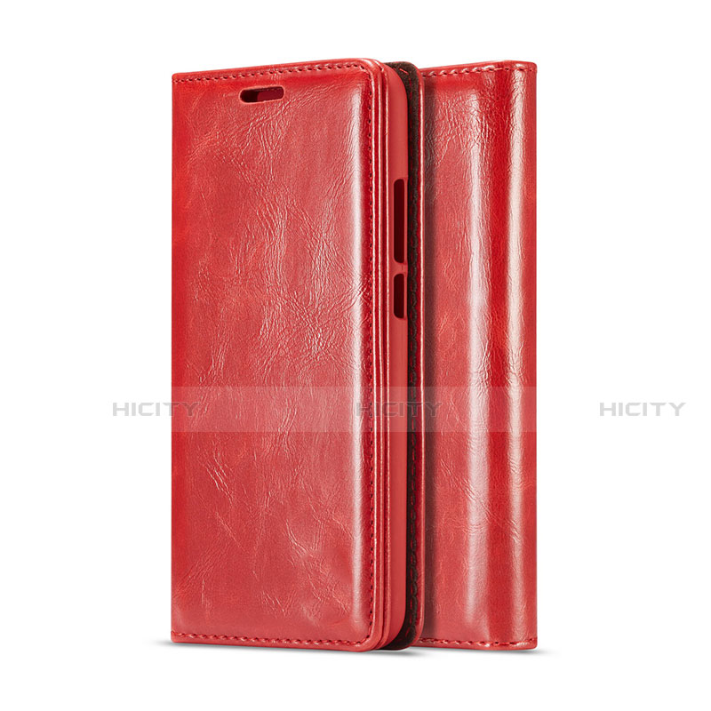 Funda de Cuero Cartera con Soporte Carcasa T01 para Huawei P20 Lite Rojo