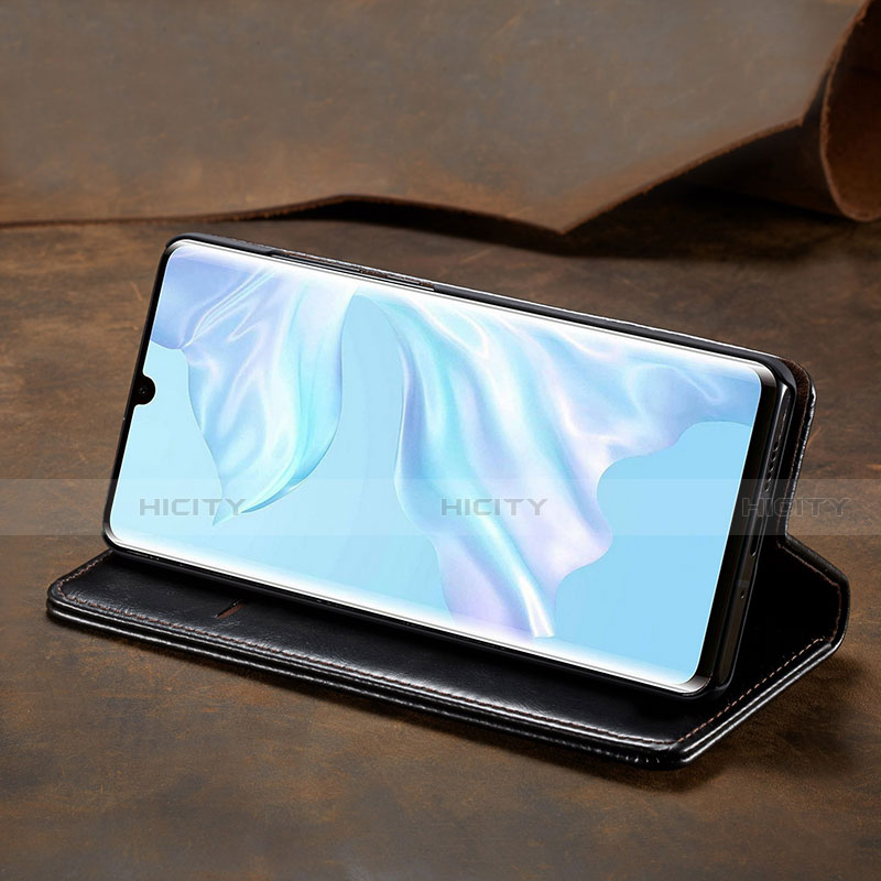 Funda de Cuero Cartera con Soporte Carcasa T01 para Huawei P30 Pro New Edition