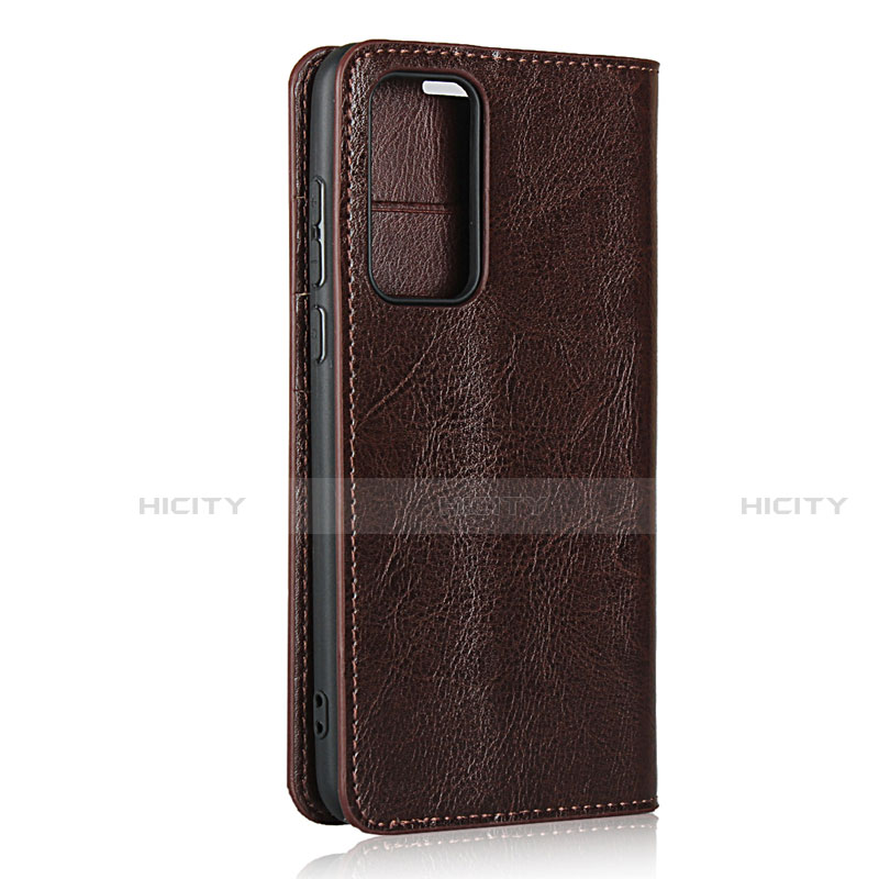 Funda de Cuero Cartera con Soporte Carcasa T01 para Huawei P40 Marron