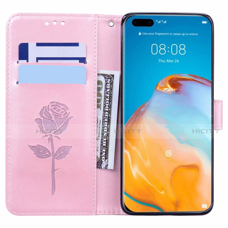 Funda de Cuero Cartera con Soporte Carcasa T01 para Huawei P40 Pro