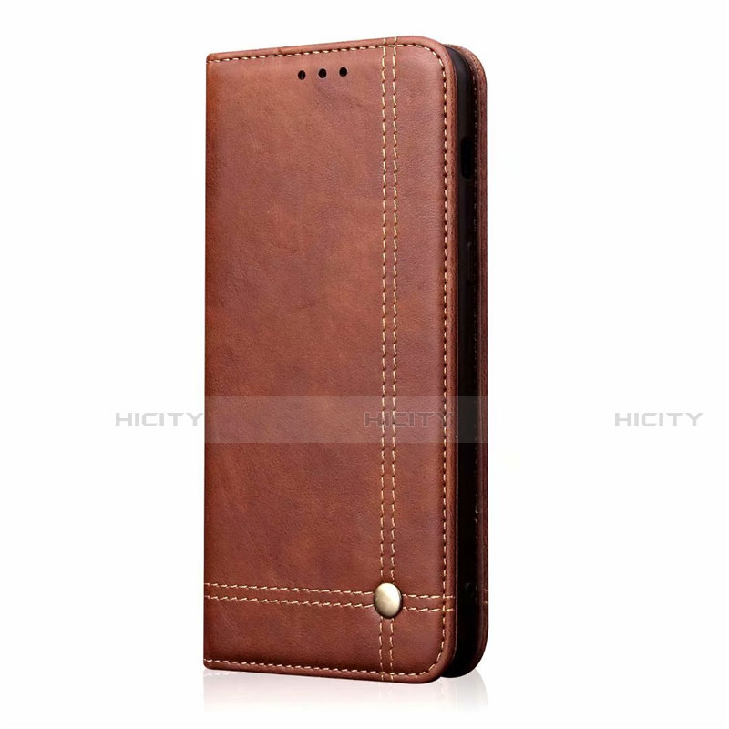 Funda de Cuero Cartera con Soporte Carcasa T01 para Oppo A72 Marron