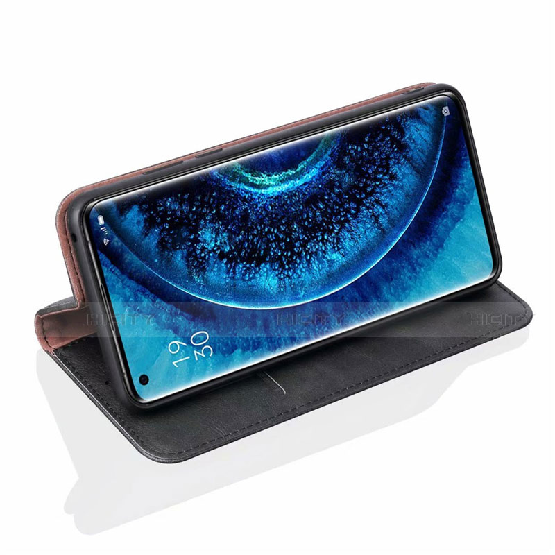 Funda de Cuero Cartera con Soporte Carcasa T01 para Oppo Find X2