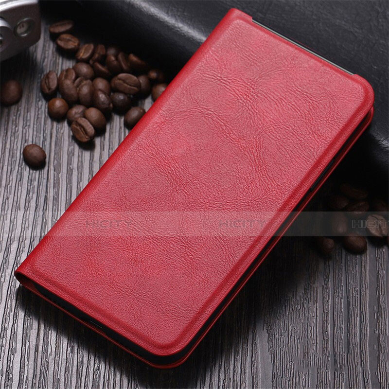 Funda de Cuero Cartera con Soporte Carcasa T01 para Oppo R17 Pro Rojo