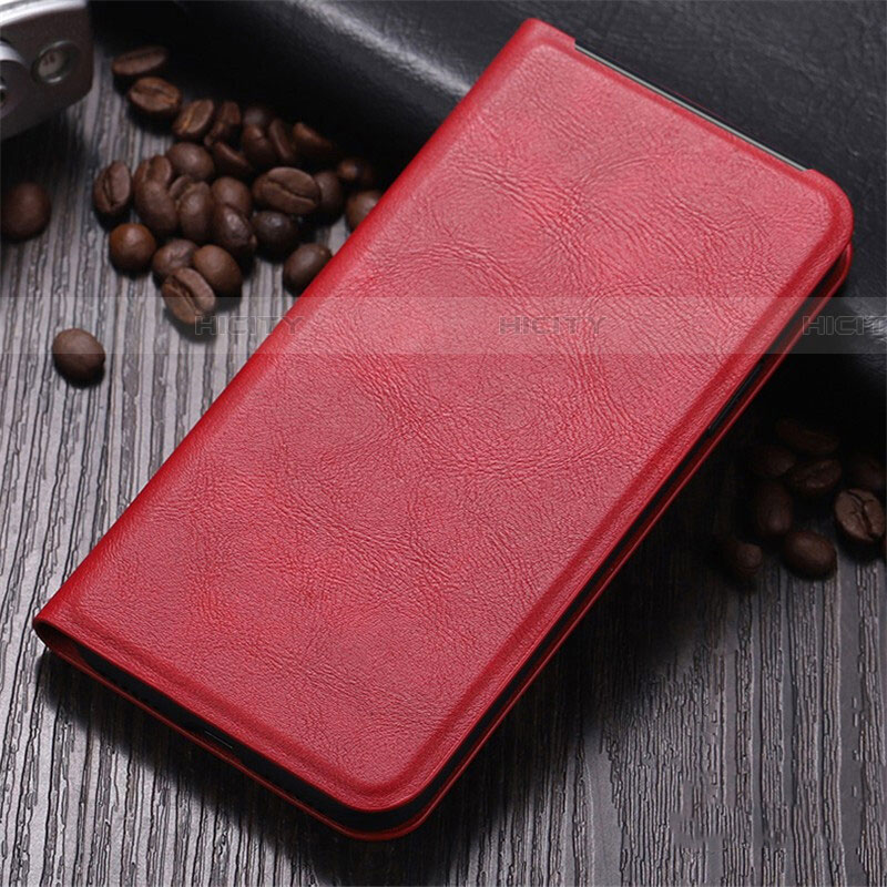 Funda de Cuero Cartera con Soporte Carcasa T01 para Oppo RX17 Pro Rojo