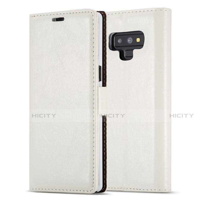 Funda de Cuero Cartera con Soporte Carcasa T01 para Samsung Galaxy Note 9 Blanco