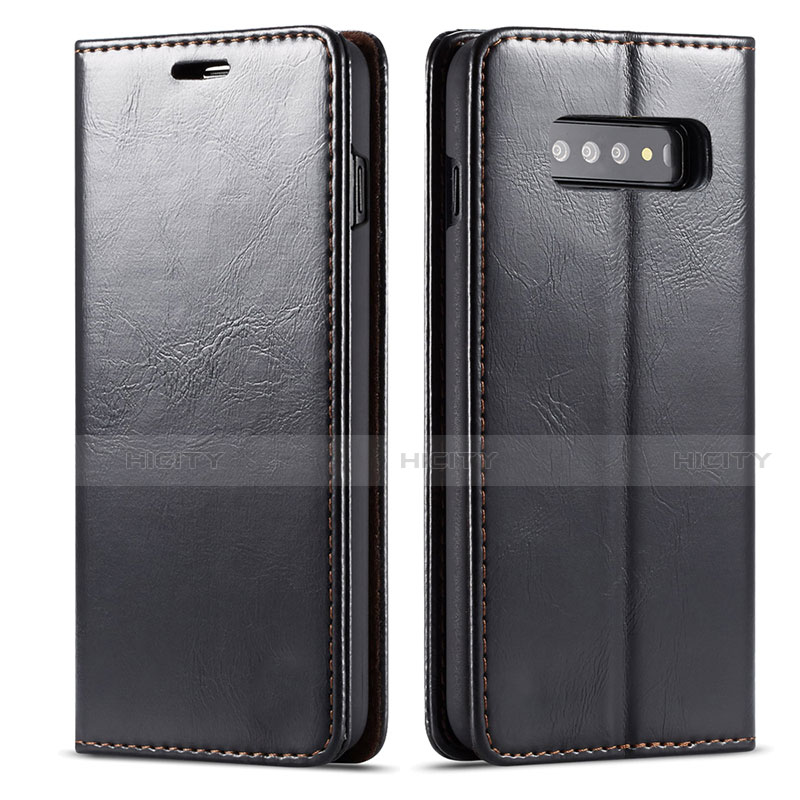 Funda de Cuero Cartera con Soporte Carcasa T01 para Samsung Galaxy S10 5G Negro