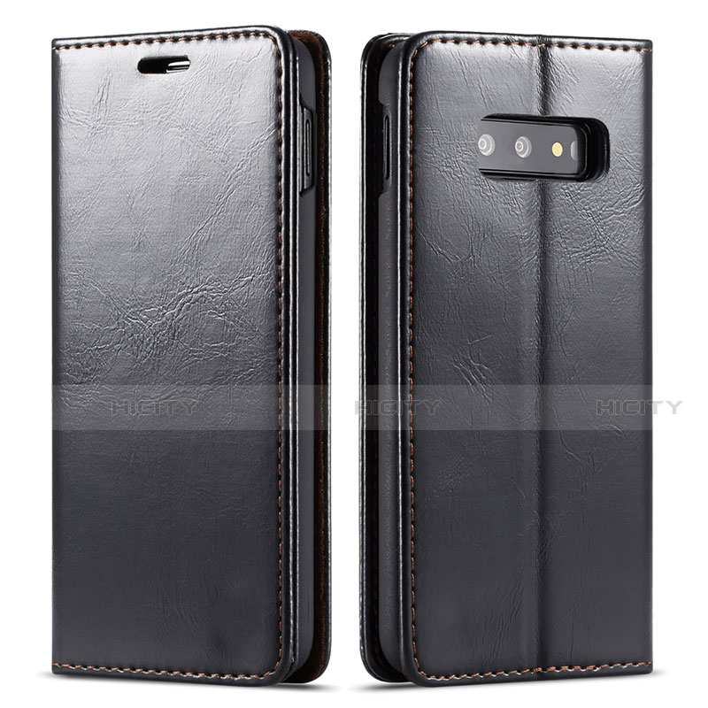 Funda de Cuero Cartera con Soporte Carcasa T01 para Samsung Galaxy S10e Negro