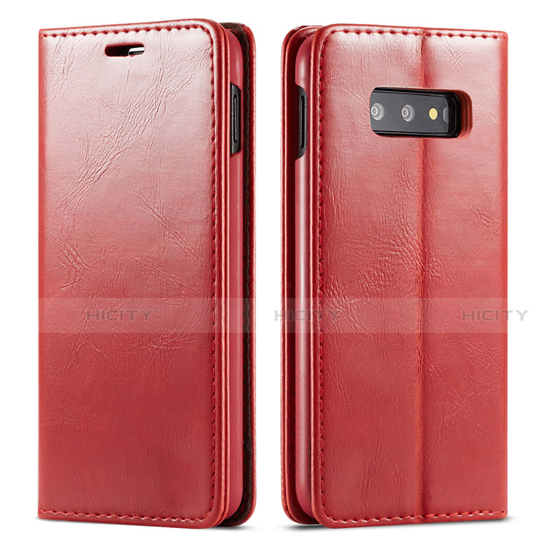 Funda de Cuero Cartera con Soporte Carcasa T01 para Samsung Galaxy S10e Rojo