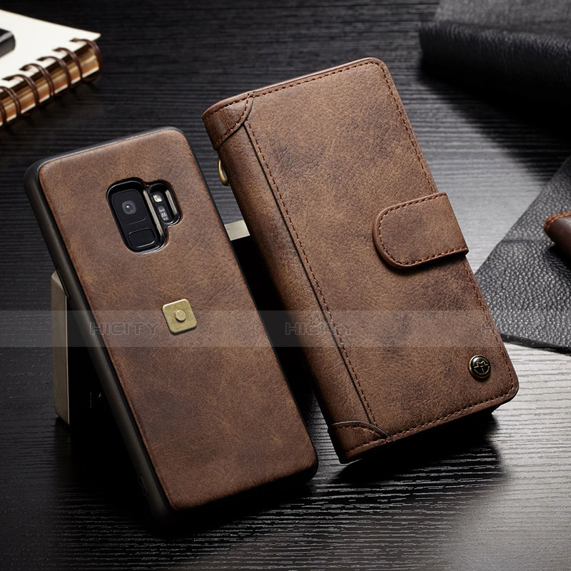 Funda de Cuero Cartera con Soporte Carcasa T01 para Samsung Galaxy S9