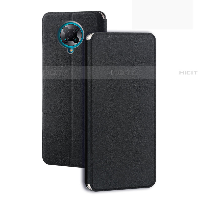 Funda de Cuero Cartera con Soporte Carcasa T01 para Xiaomi Poco F2 Pro Negro