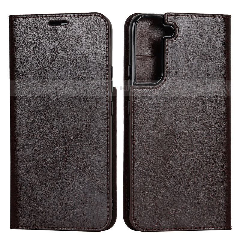 Funda de Cuero Cartera con Soporte Carcasa T01D para Samsung Galaxy S21 5G Marron