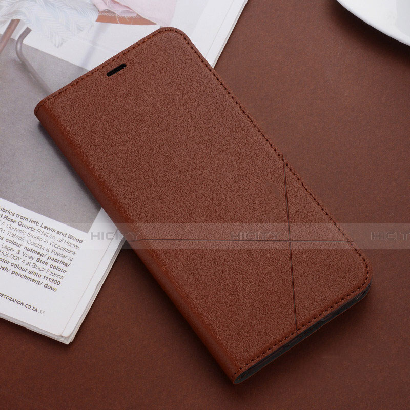 Funda de Cuero Cartera con Soporte Carcasa T02 para Apple iPhone 11 Pro Max Marron