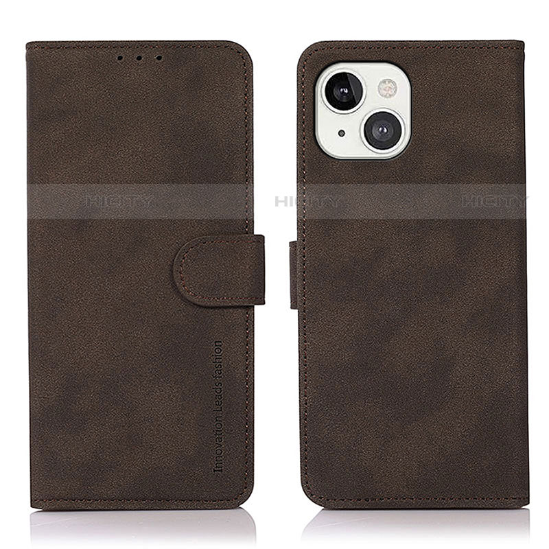 Funda de Cuero Cartera con Soporte Carcasa T02 para Apple iPhone 13 Marron