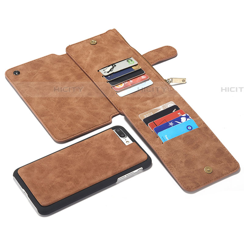 Funda de Cuero Cartera con Soporte Carcasa T02 para Apple iPhone 7 Plus