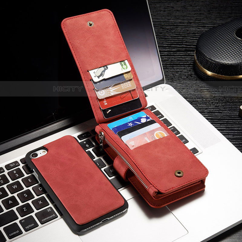 Funda de Cuero Cartera con Soporte Carcasa T02 para Apple iPhone 8