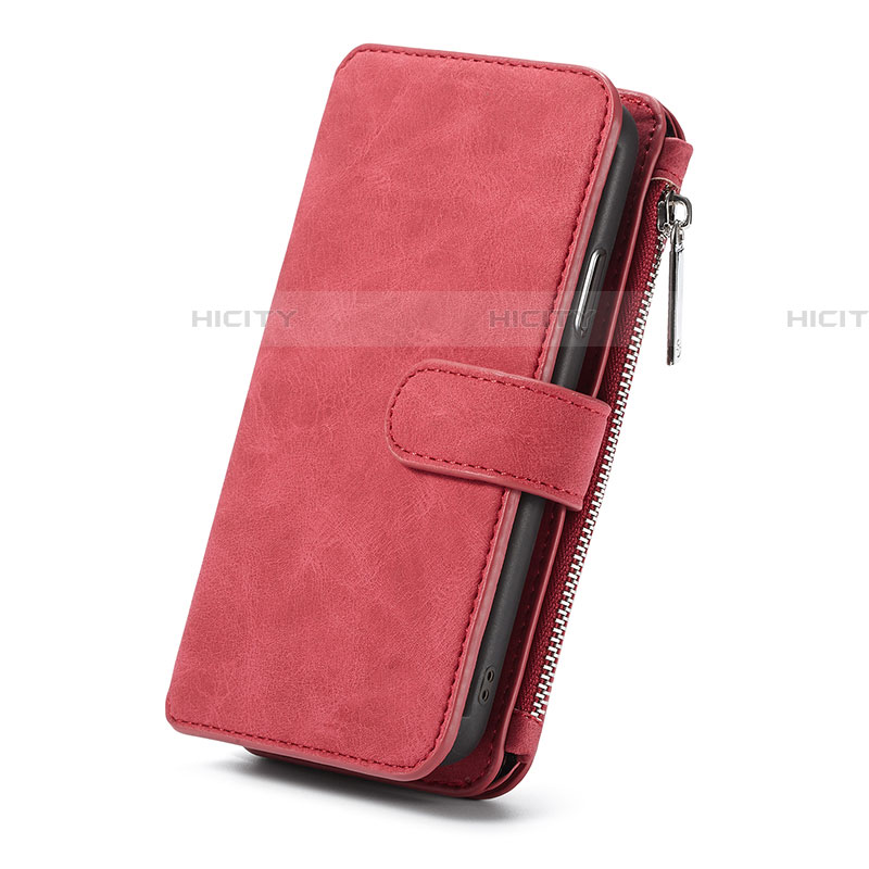 Funda de Cuero Cartera con Soporte Carcasa T02 para Apple iPhone XR Rojo