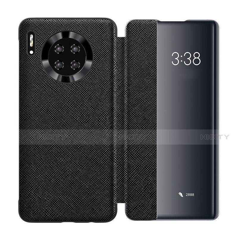 Funda de Cuero Cartera con Soporte Carcasa T02 para Huawei Mate 30 Pro 5G Negro