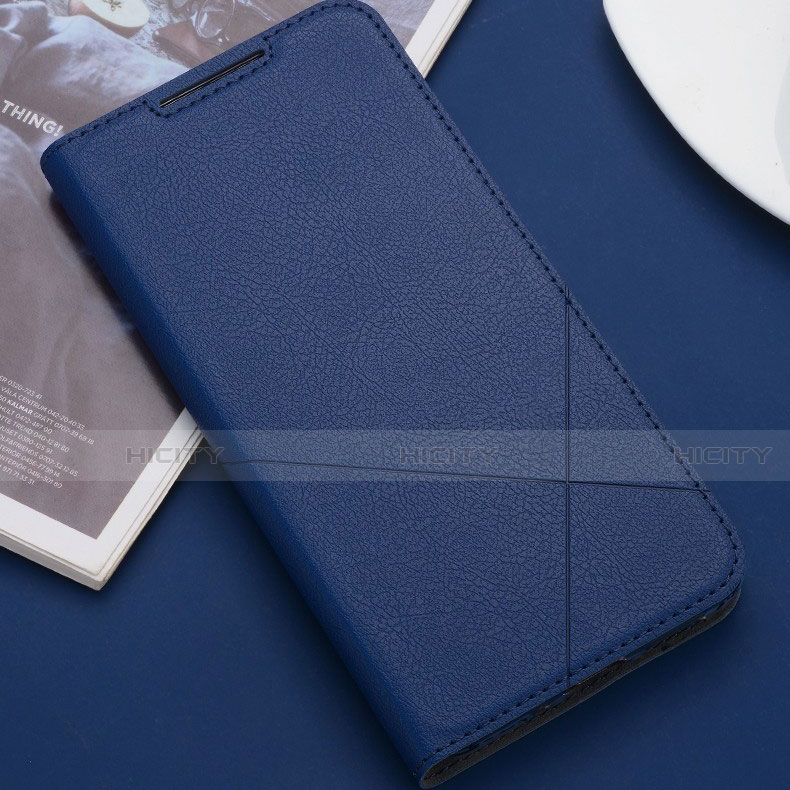 Funda de Cuero Cartera con Soporte Carcasa T02 para Huawei Nova 5 Azul