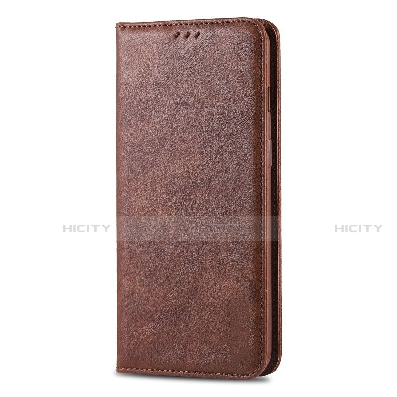 Funda de Cuero Cartera con Soporte Carcasa T02 para Huawei P Smart+ Plus (2019) Marron