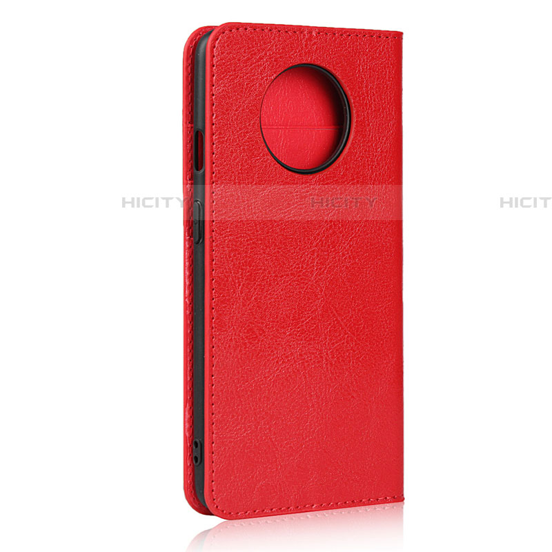 Funda de Cuero Cartera con Soporte Carcasa T02 para OnePlus 7T Rojo